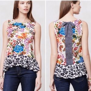 Anthropologie Postmark | Cultivars Floral Peplum Sz M